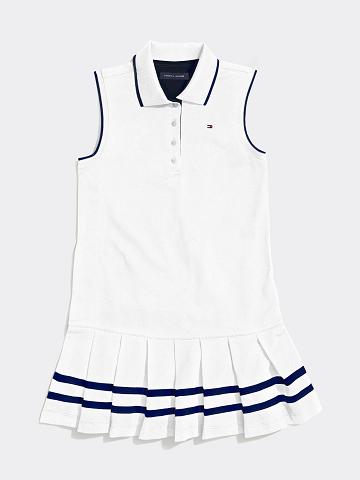 Lány Tommy Hilfiger Ujjatlan Tenisz Dresses Fehér | HU 1766AHK